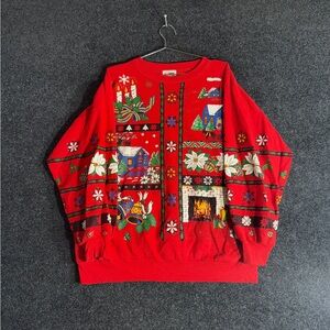 Nutcracker Christmas Sweatshirt L Red